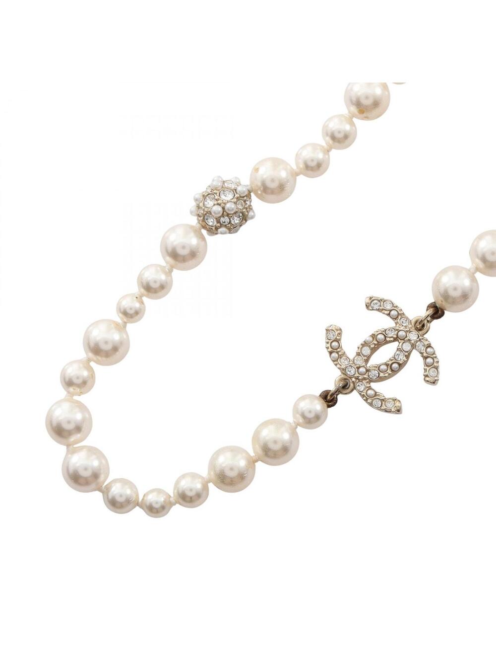 Chanel Coco Mark Necklace Gold Plated #292352C12B